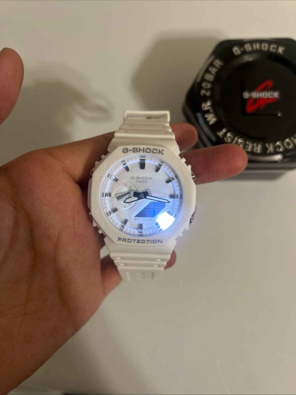 Casio G-SHOCK White Resin Analog-Digital Sport Watch